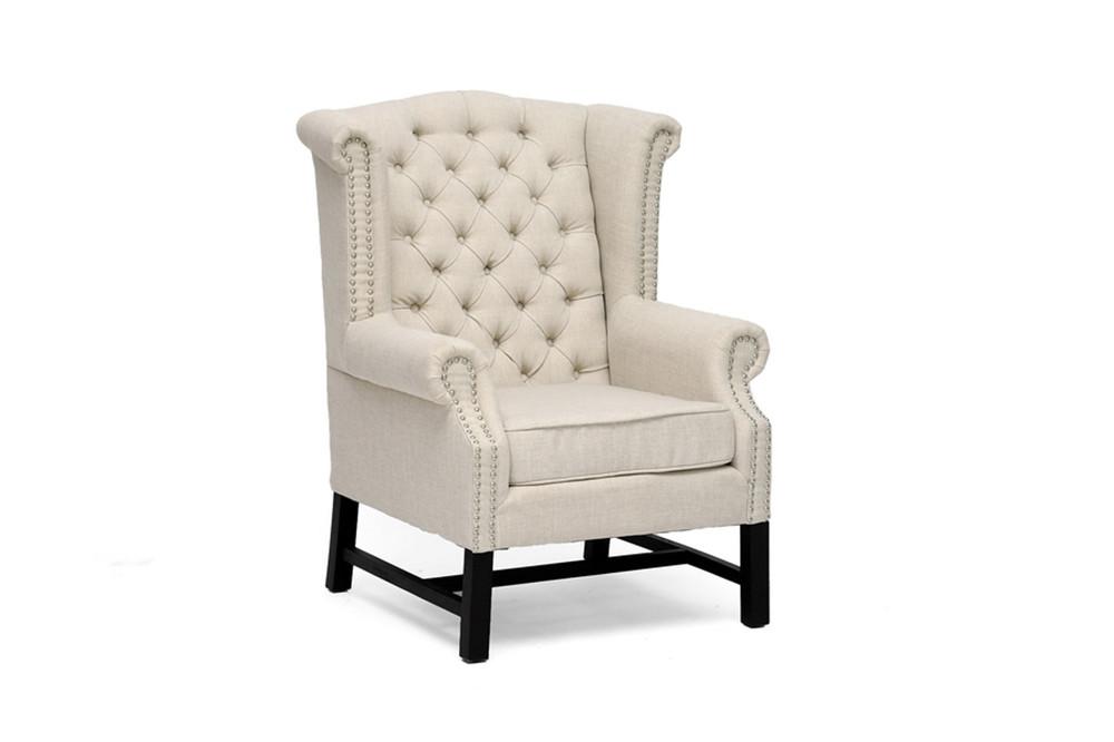 Sofie Beige Linen Club Chair - living-essentials