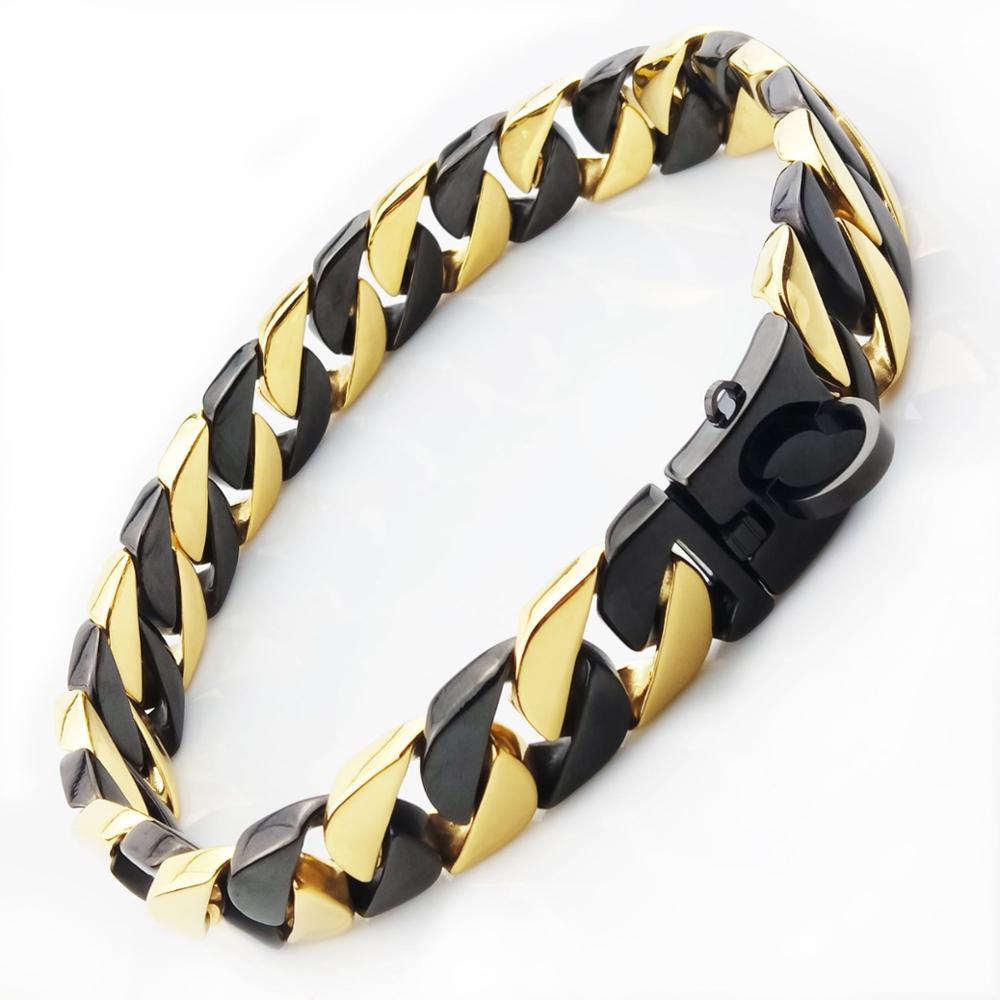 Black and Gold Cuban Link Dog Chain Collar