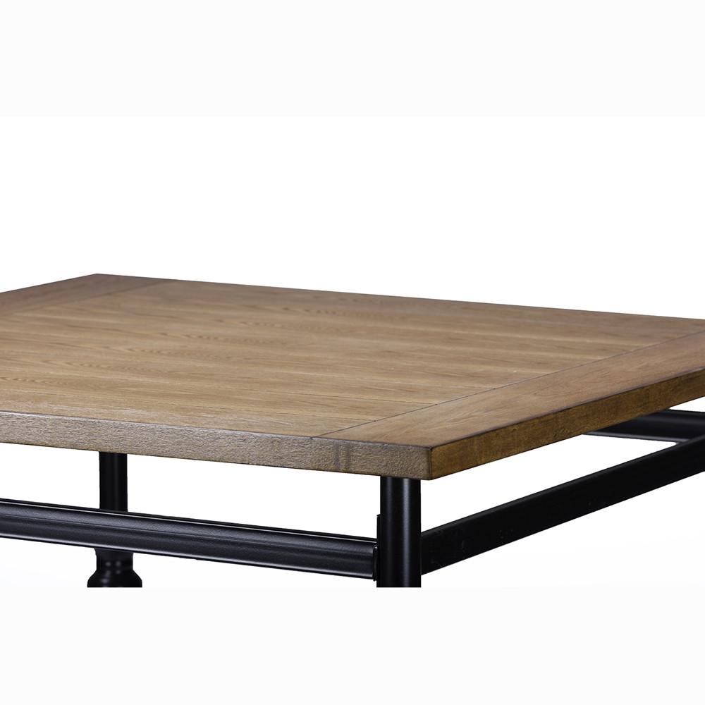 Shreeya Light Brown Wood & Metal Bar Table - living-essentials