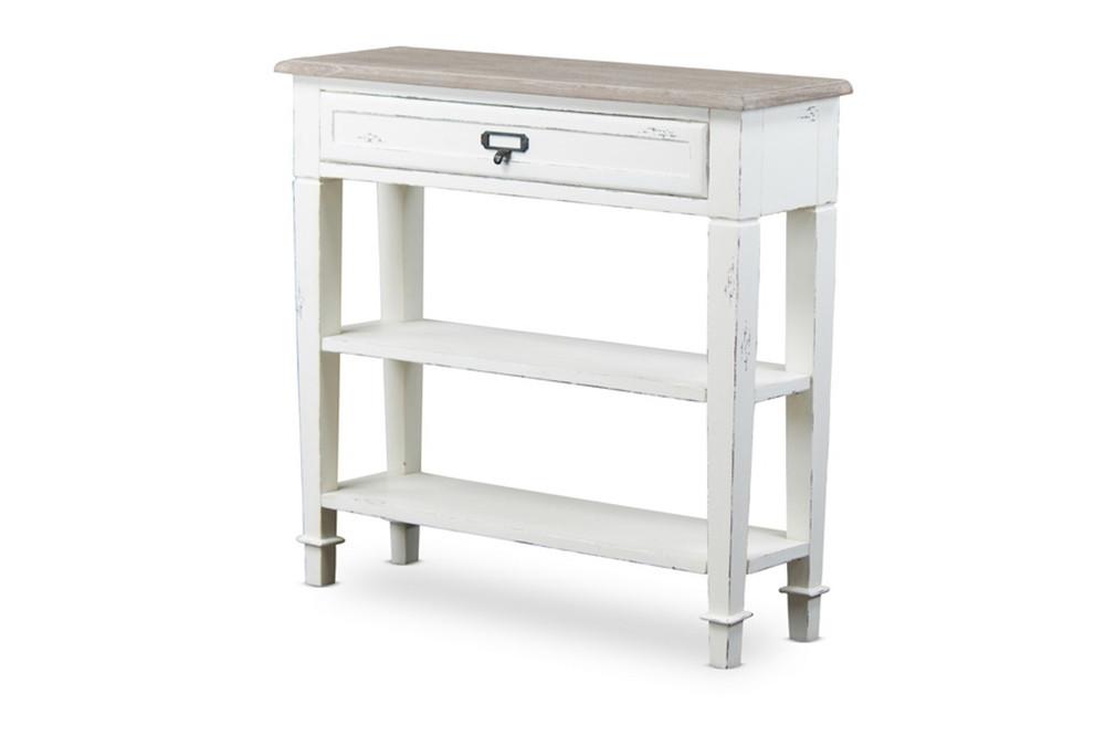 Uma Traditional Single Drawer French Accent Console Table - living-essentials