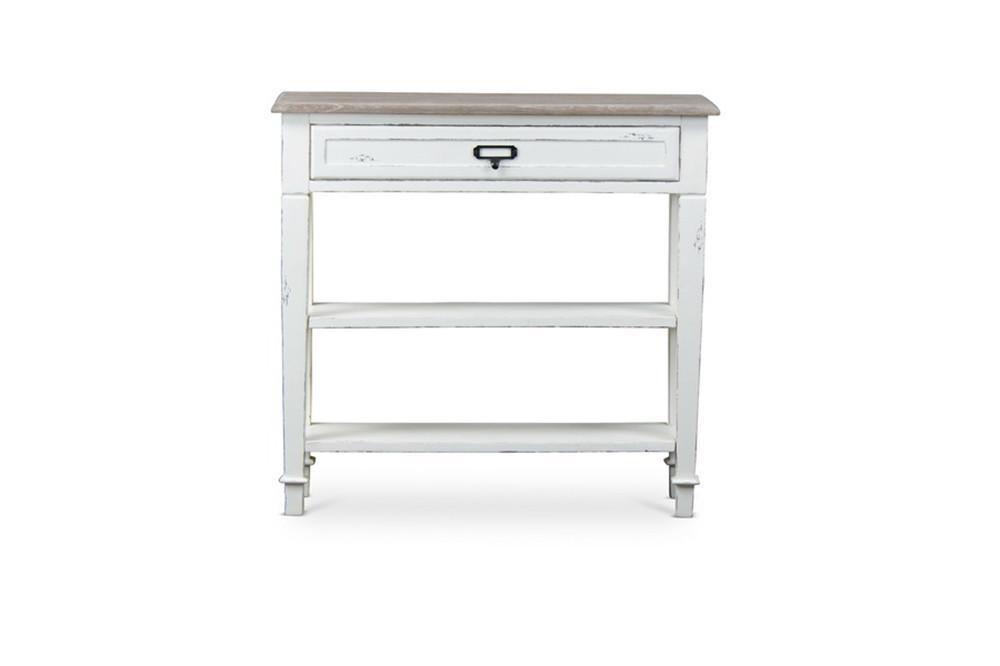 Uma Traditional Single Drawer French Accent Console Table - living-essentials