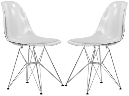 Cresco Molded Eiffel Side Chair, Set of 2