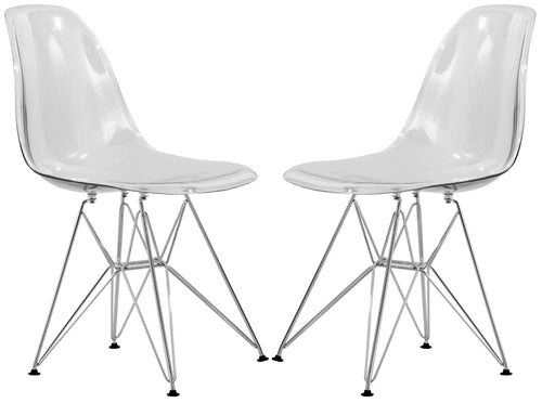 Cresco Molded Eiffel Side Chair, Set of 2