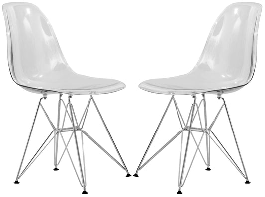 Cresco Molded Eiffel Side Chair, Set of 2