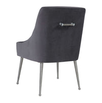 Beatrix Velvet Side Chair with Silver Leg - living-essentials
