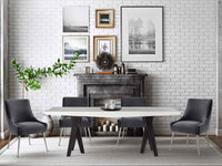 Beatrix Velvet Side Chair with Silver Leg - living-essentials