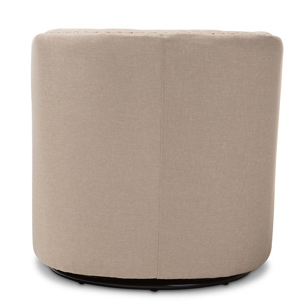 Fiona Mid-Century Modern Fabric Swivel Armchair - living-essentials