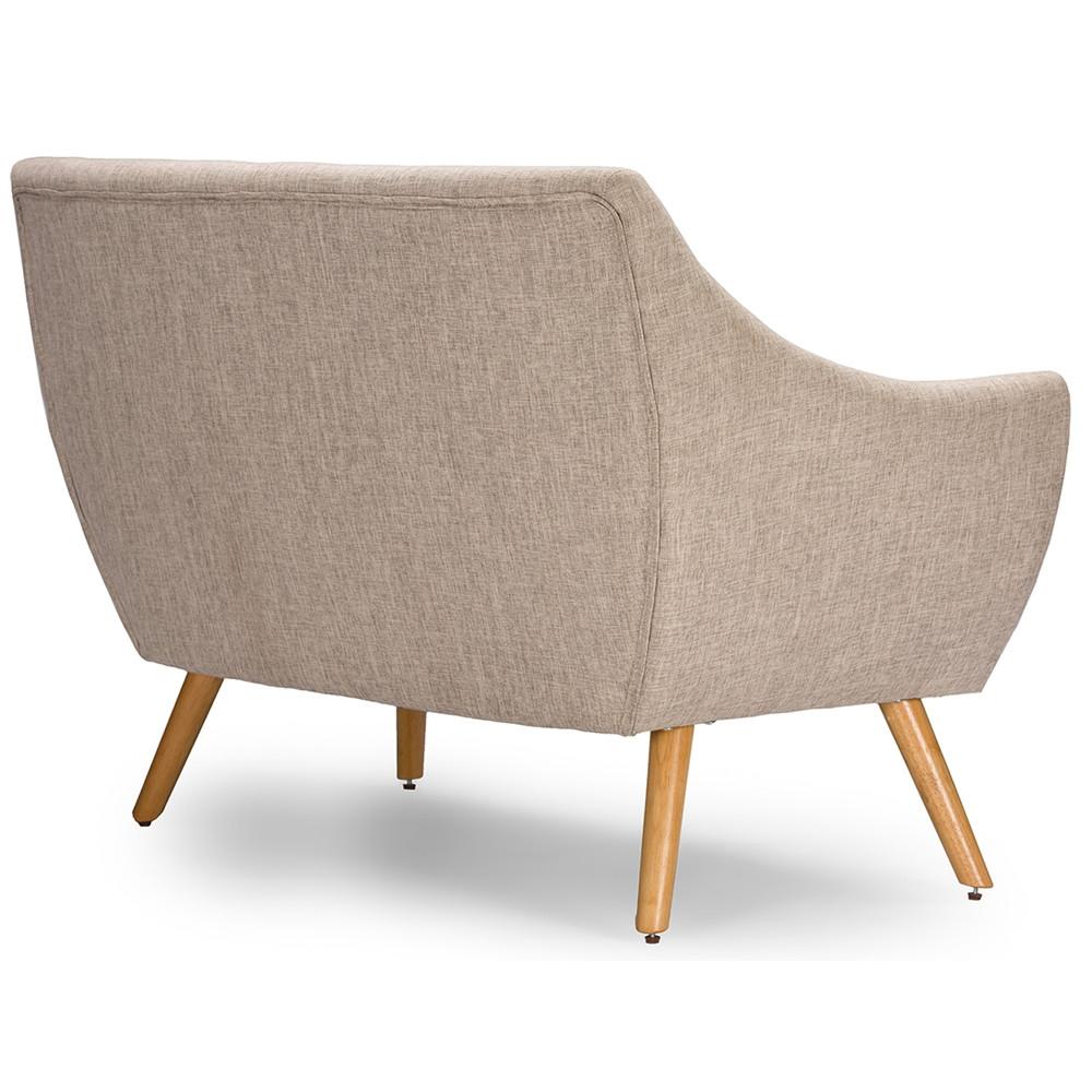 Adair Mid-century Beige Loveseat - living-essentials