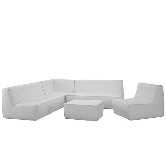 Coordinate 5 Piece Leather Sectional Sofa - living-essentials