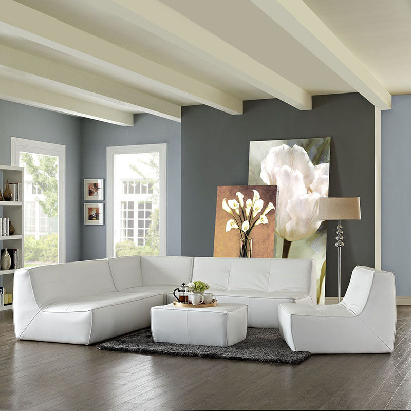 Coordinate 5 Piece Leather Sectional Sofa - living-essentials