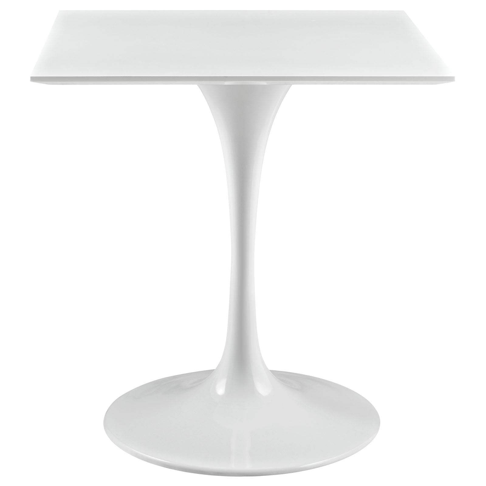 Tulip Style 28" Square White Top Dining Table - living-essentials