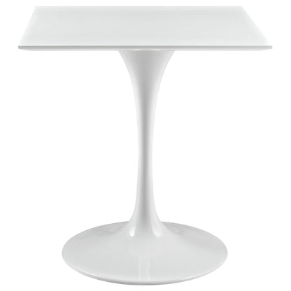 Tulip Style 28" Square White Top Dining Table - living-essentials