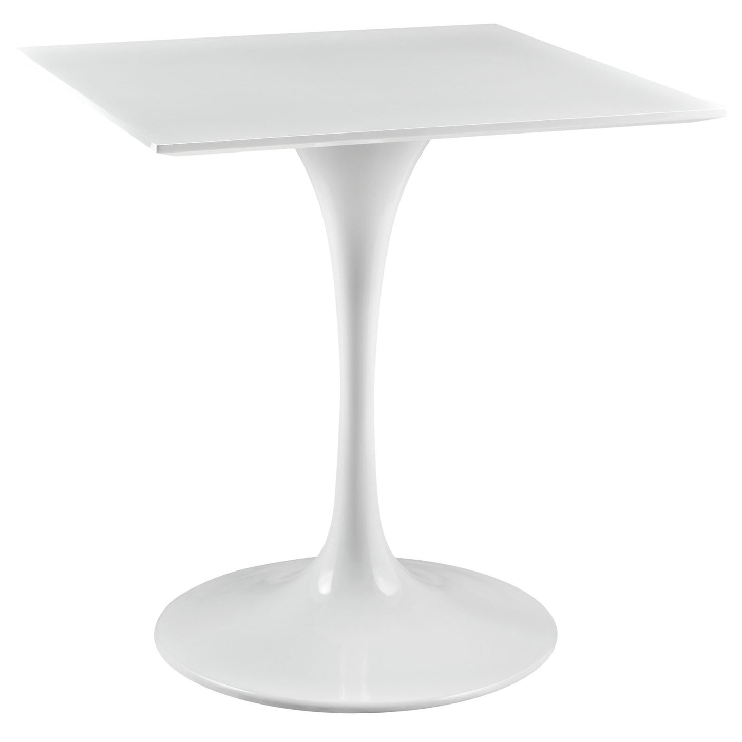 Tulip Style 28" Square White Top Dining Table - living-essentials