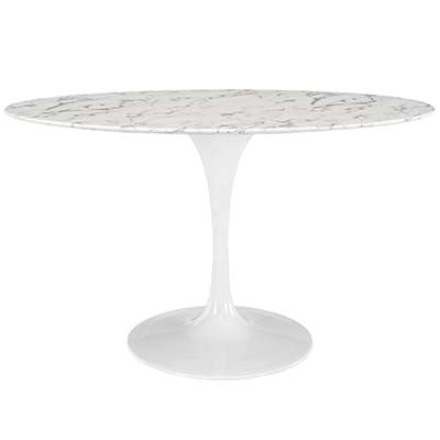 Literatio 54" Oval-Shaped Marble Dining Table - living-essentials