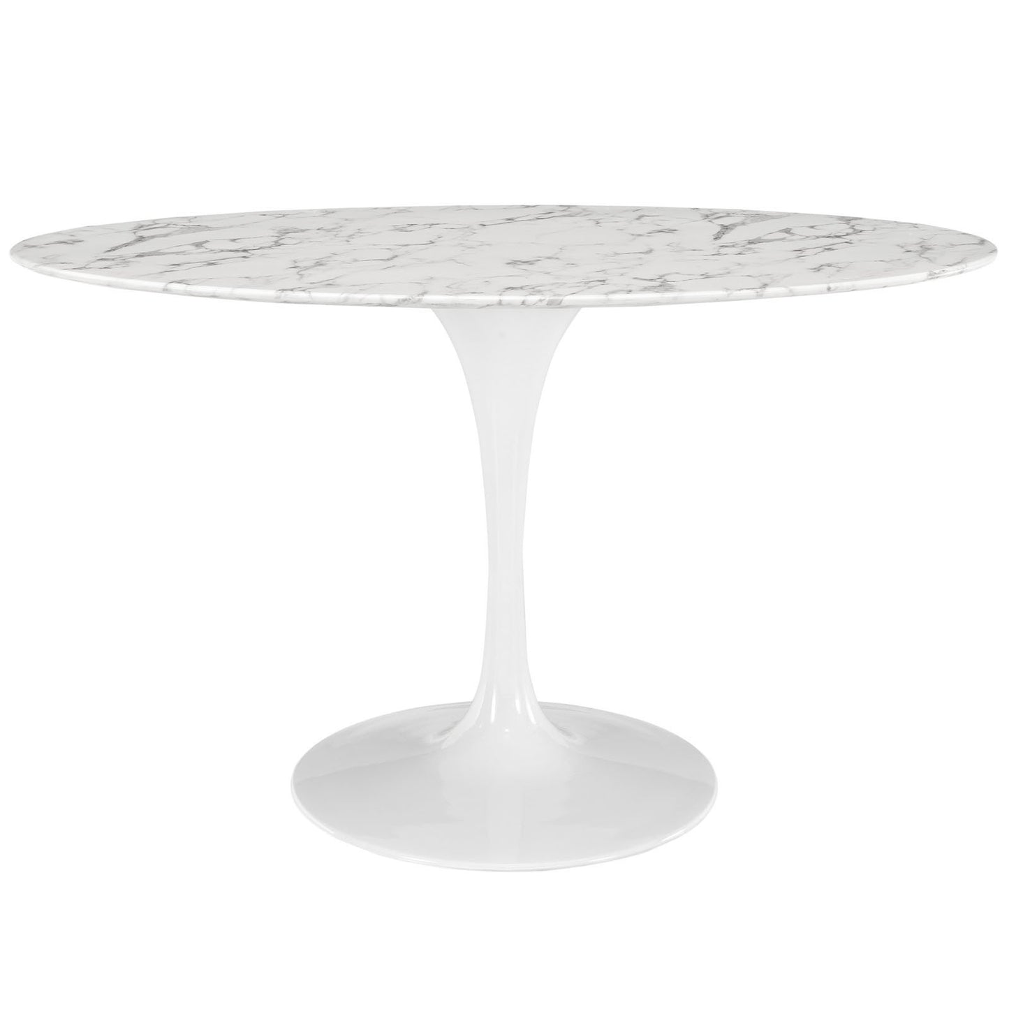 Tulip Style 54" Oval Marble Dining Table - living-essentials