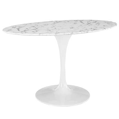 Literatio 54" Oval-Shaped Marble Dining Table - living-essentials