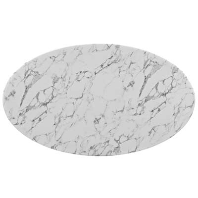 Literatio 54" Oval-Shaped Marble Dining Table - living-essentials