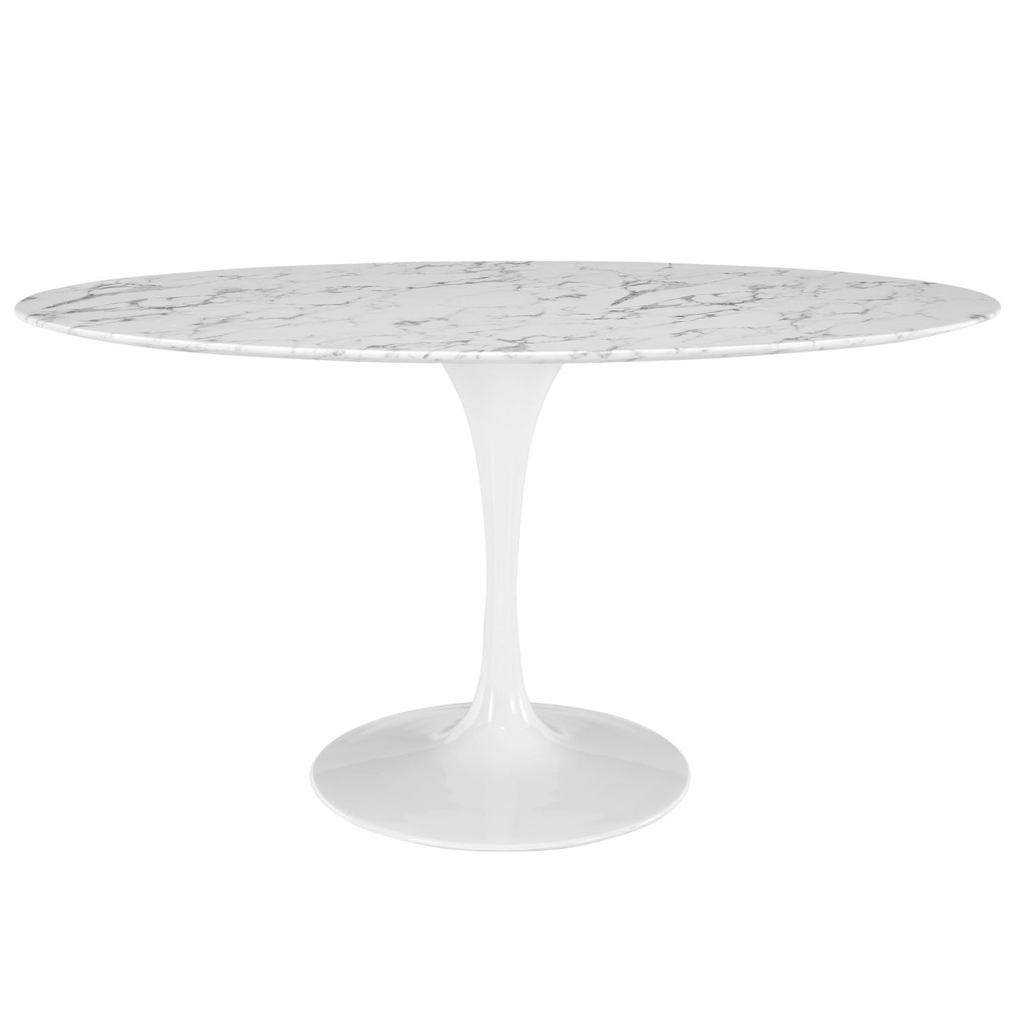 Tulip Style 60" Oval Marble Dining Table - living-essentials