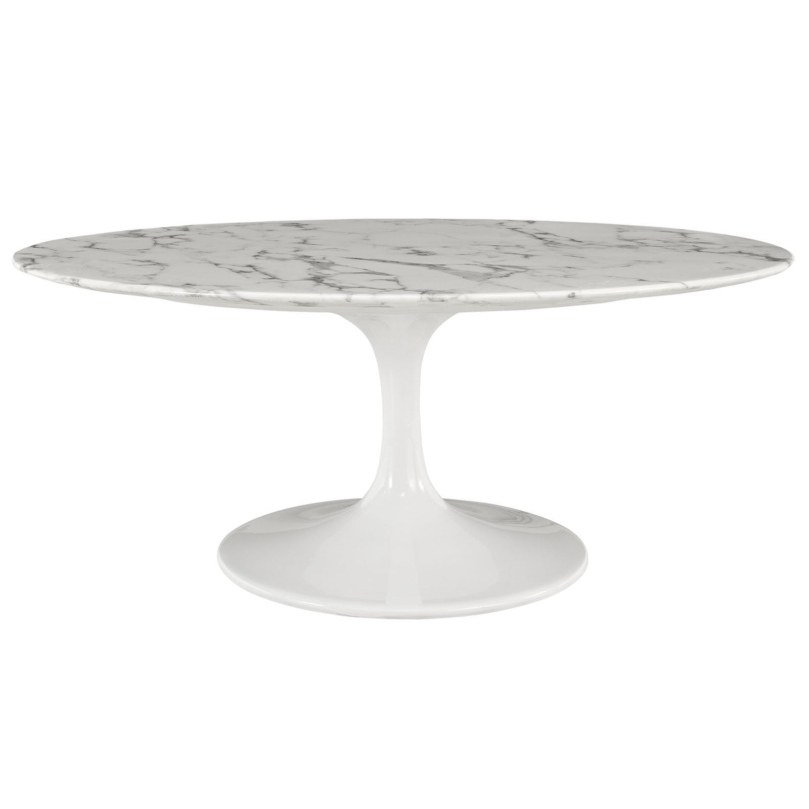 Tulip Style 42" Oval Marble Coffee Table - living-essentials