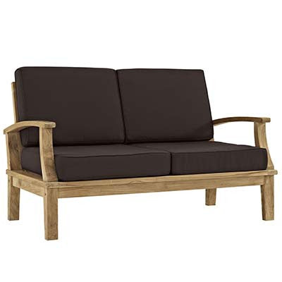 Berth Outdoor Patio Teak Loveseat - living-essentials