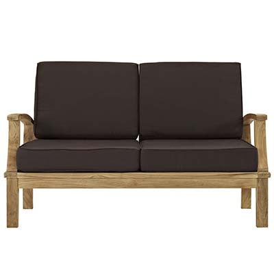 Berth Outdoor Patio Teak Loveseat - living-essentials