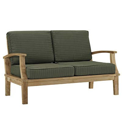 Berth Outdoor Patio Teak Loveseat - living-essentials