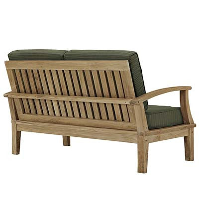 Berth Outdoor Patio Teak Loveseat - living-essentials