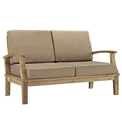 Berth Outdoor Patio Teak Loveseat - living-essentials