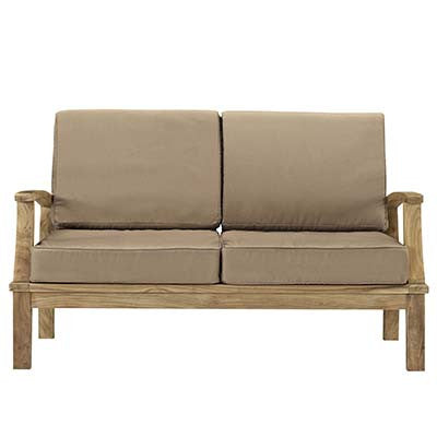Berth Outdoor Patio Teak Loveseat - living-essentials