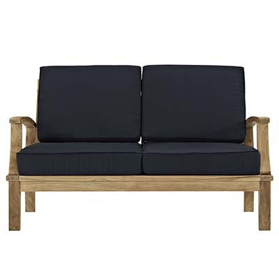 Berth Outdoor Patio Teak Loveseat - living-essentials