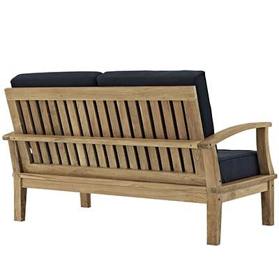 Berth Outdoor Patio Teak Loveseat - living-essentials