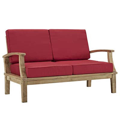 Berth Outdoor Patio Teak Loveseat - living-essentials