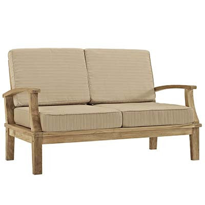 Berth Outdoor Patio Teak Loveseat - living-essentials
