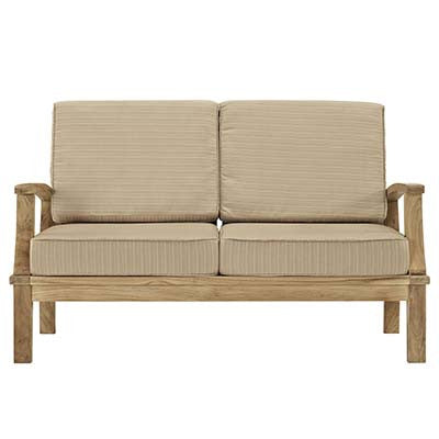 Berth Outdoor Patio Teak Loveseat - living-essentials