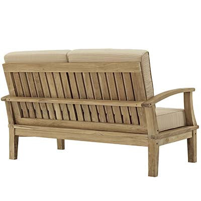 Berth Outdoor Patio Teak Loveseat - living-essentials