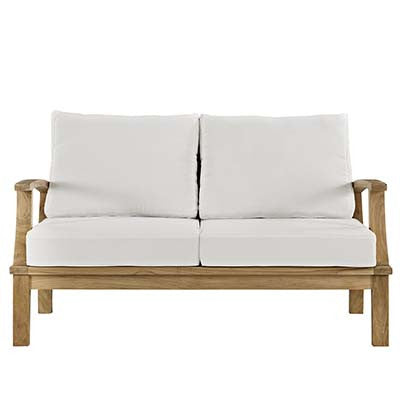 Berth Outdoor Patio Teak Loveseat - living-essentials