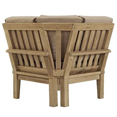Marina Outdoor Patio Teak Corner Sofa - living-essentials