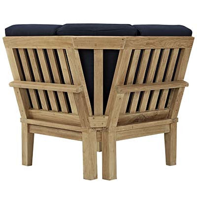Marina Outdoor Patio Teak Corner Sofa - living-essentials