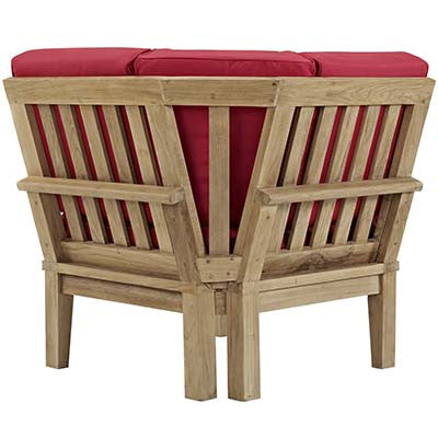 Marina Outdoor Patio Teak Corner Sofa - living-essentials
