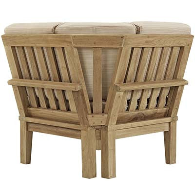 Marina Outdoor Patio Teak Corner Sofa - living-essentials