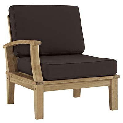 Marina Outdoor Patio Teak Right-Arm Sofa - living-essentials