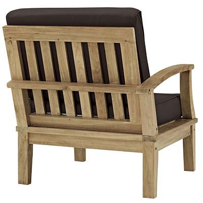 Marina Outdoor Patio Teak Right-Arm Sofa - living-essentials