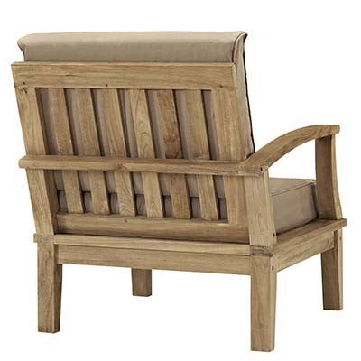 Marina Outdoor Patio Teak Right-Arm Sofa - living-essentials