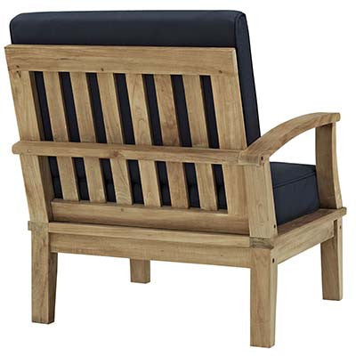 Marina Outdoor Patio Teak Right-Arm Sofa - living-essentials