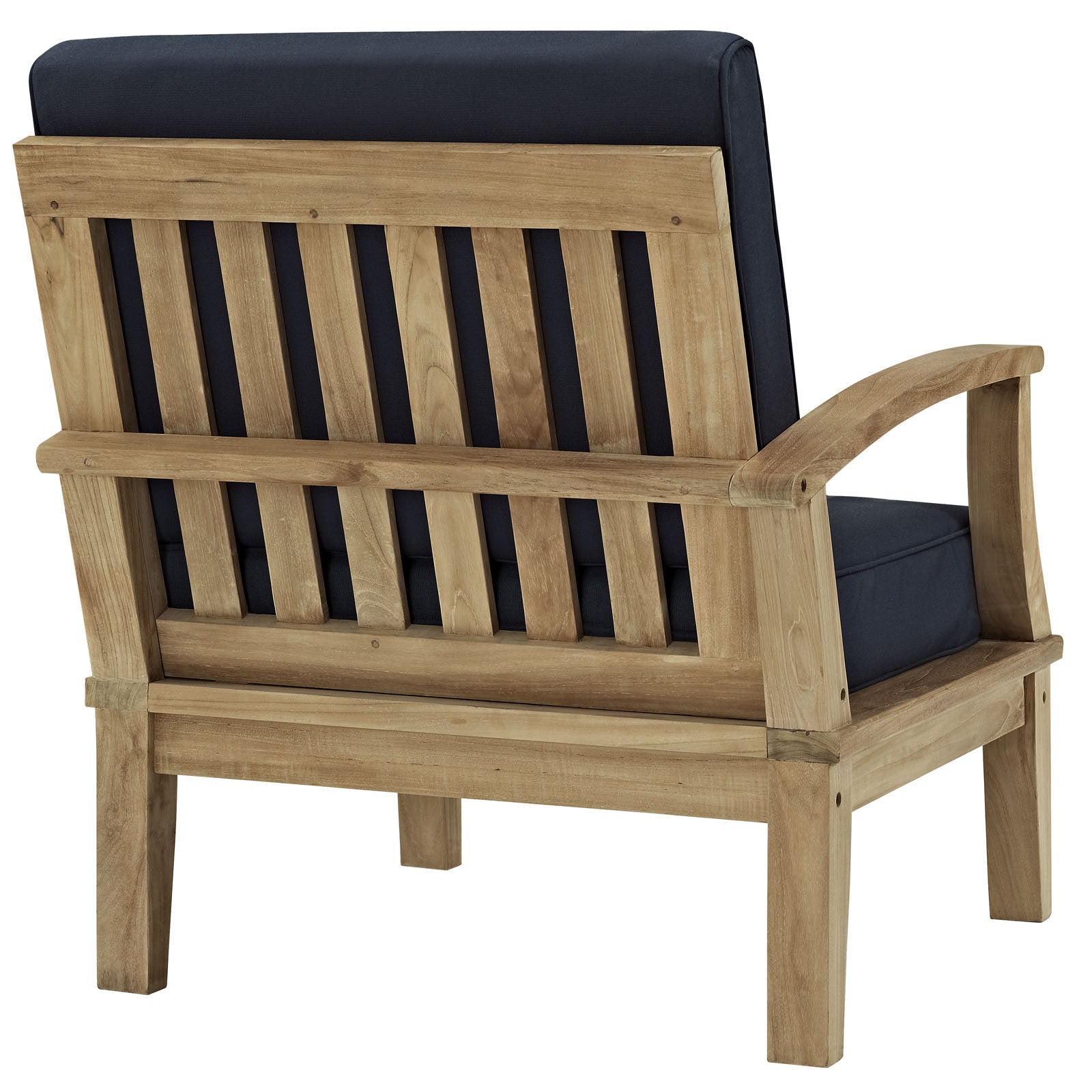 Marine Outdoor Patio Teak Right-Arm Chair - living-essentials