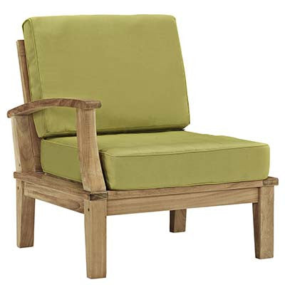Marina Outdoor Patio Teak Right-Arm Sofa - living-essentials