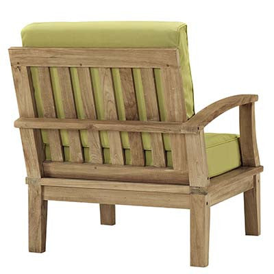 Marina Outdoor Patio Teak Right-Arm Sofa - living-essentials
