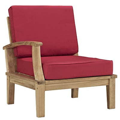 Marina Outdoor Patio Teak Right-Arm Sofa - living-essentials