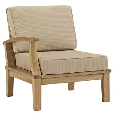 Marina Outdoor Patio Teak Right-Arm Sofa - living-essentials