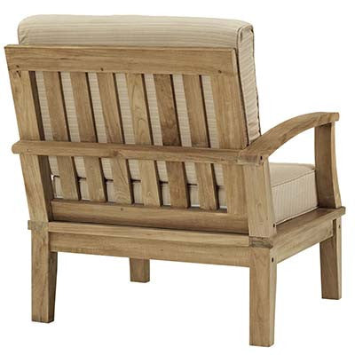 Marina Outdoor Patio Teak Right-Arm Sofa - living-essentials